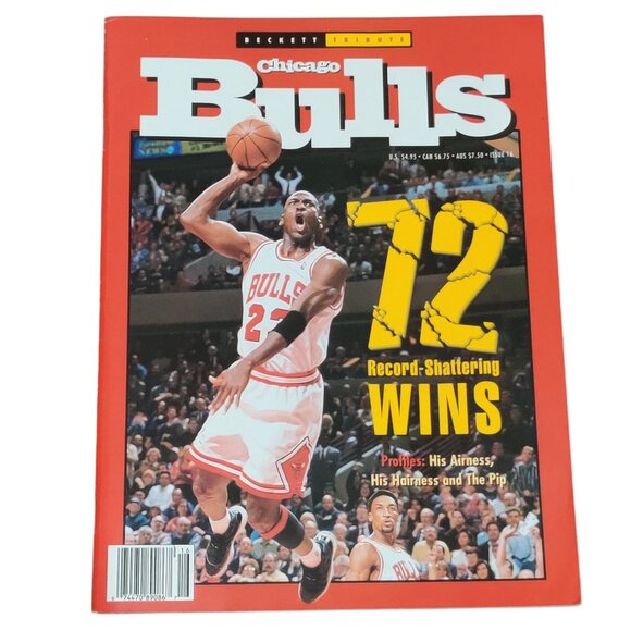 Beckett Tribute Other - Beckett Tribute Chicago Bulls 72 Wins Michael Jordan 1996 NBA Magazine Vintage